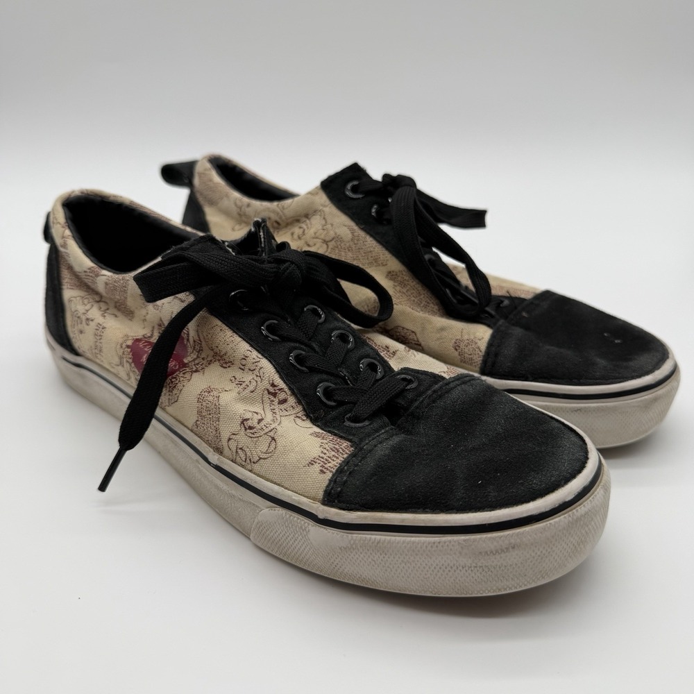 Harry Potter Women's Canvas Trainers Marauder's Map Print Size 7